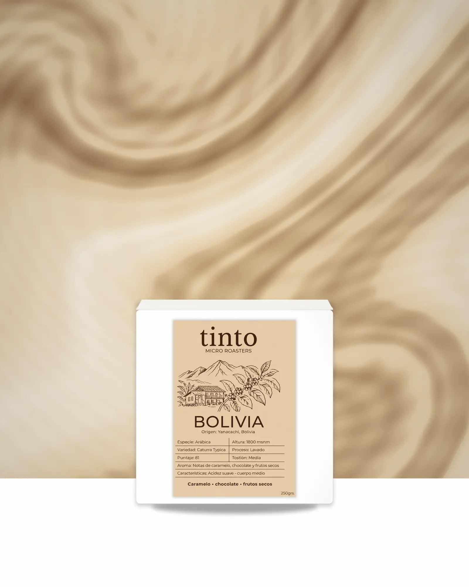 Caja de café Bolivia, origen Tolima Colombia - Tinto Café